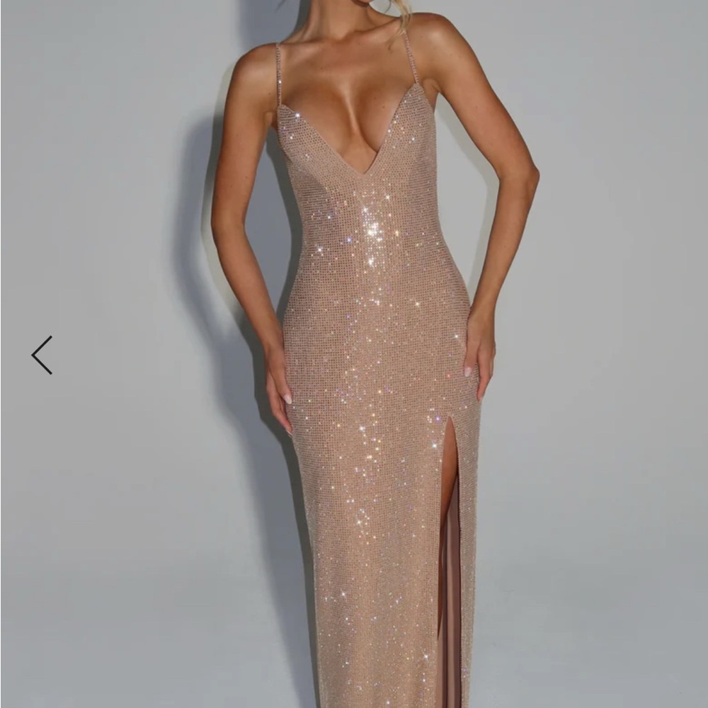 Sparkling Backless Evening Dress